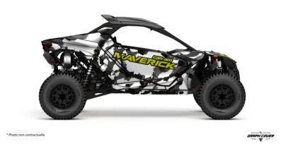 Un style furtif pensé pour la performance. Le Kit Déco SSV CAN-AM MAVERICK R Stealth apporte un look puissant et radical à votre Maverick R.