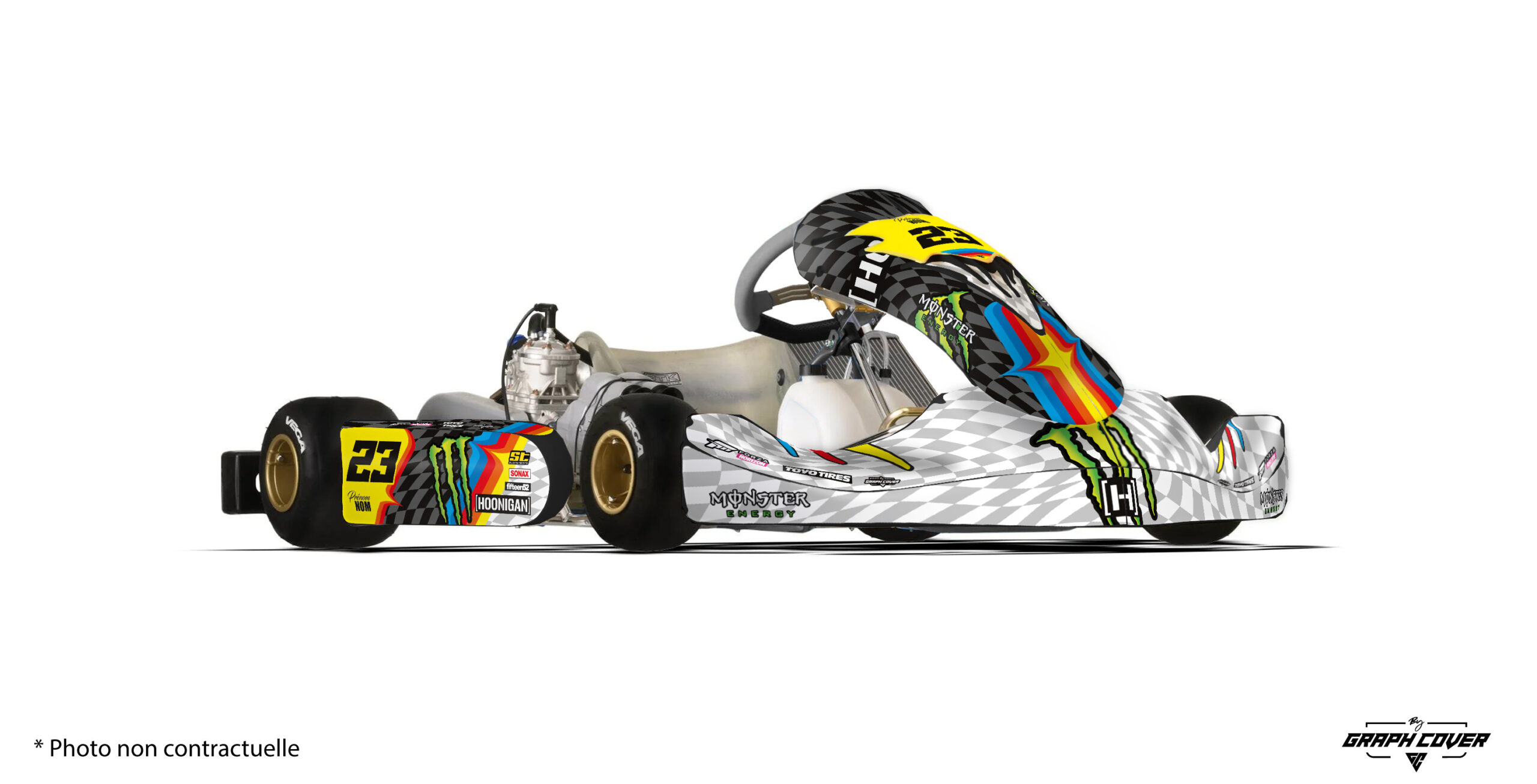 Découvrez le design KB WRC pour Karting M11 OTK Graph Cover. Style hoonigan inspiré, vinyles premium et finitions sur mesure pour un kart au look puissant.
