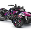 Le Kit déco Spyder F3 Rift transforme votre Can-Am Spyder grâce à un design dynamique. Personnalisez couleurs, logos et finitions pour un style unique.