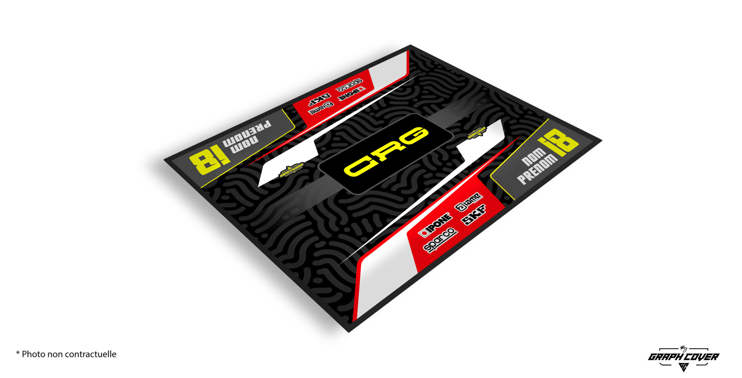 TAPISKARTINGMODEL2CRGRED150x190_3D Affirme ton style dans les paddocks avec le tapis karting CRG modèle 2, spécialement conçu pour les pilotes et teams exigeants