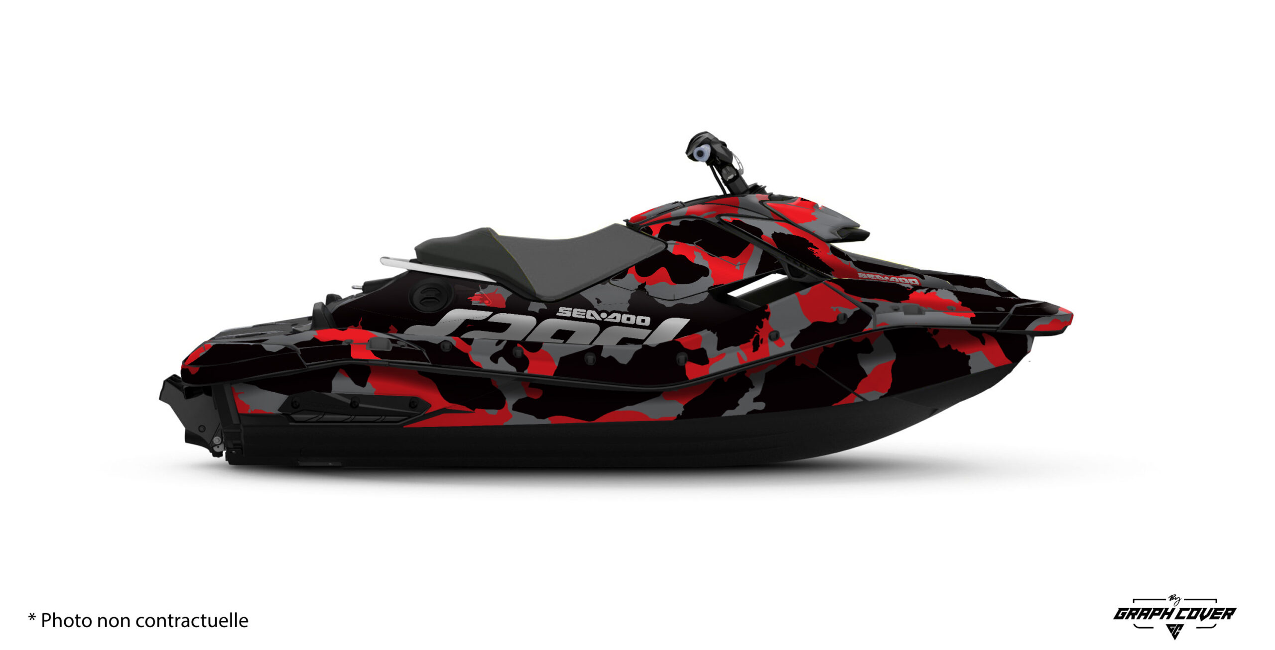 kit-déco-Sea-Doo-Spark---+24-Ok-Stealth-Rouge-3D Relooker votre machine à notre kit déco Seadoo Spark personnalisable. Pour une machine à votre image. Plusieurs couleurs et finitions disponibles.