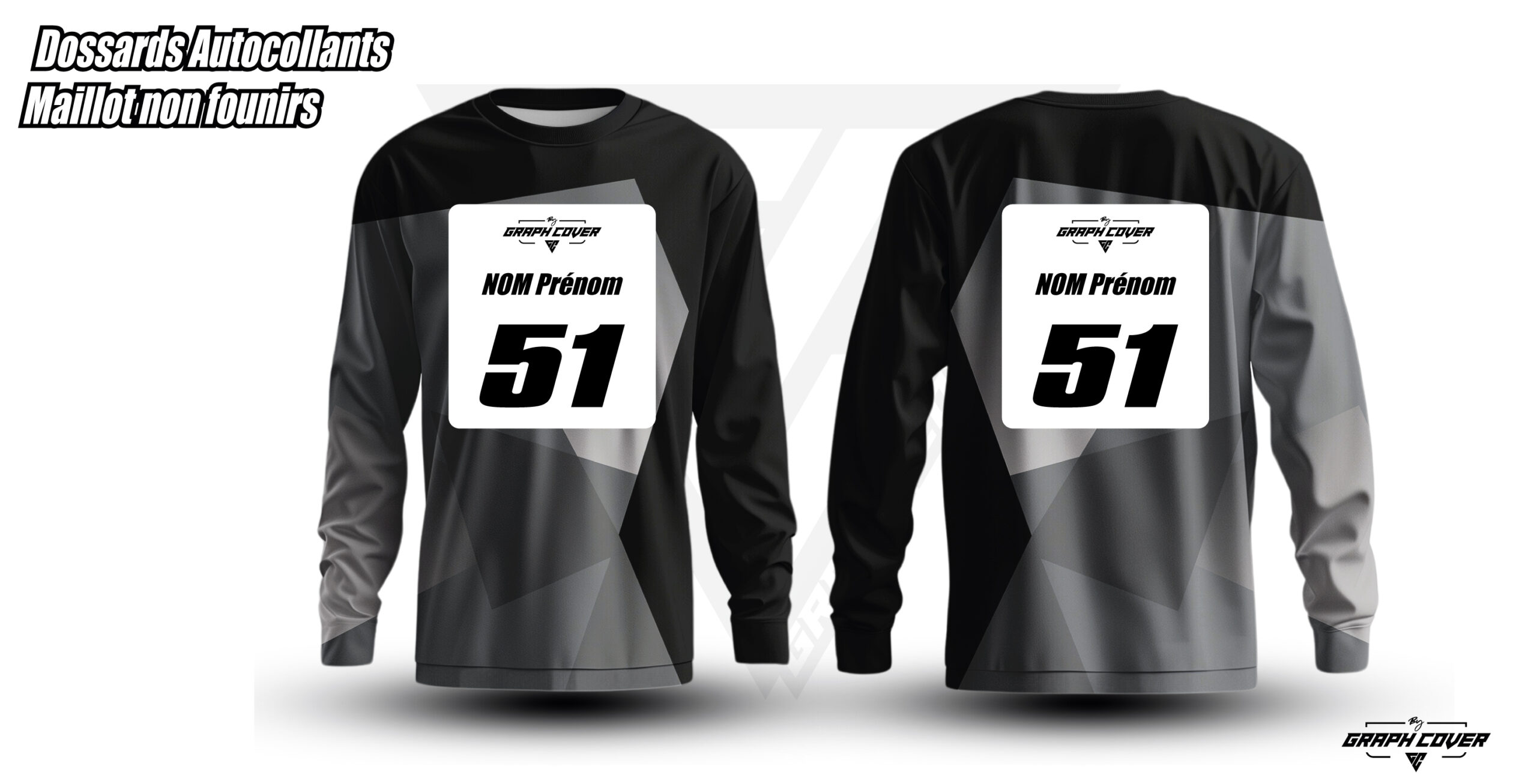 Dossards-Autocollants-standards Dossards autocollants vendus par paire pour 1 seule course. Impression résistante, bonne visibilité sur le maillot et retrait facile après l’épreuve.