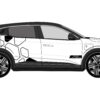 Le Kit stickers Mégane E-Tech diamants Hexa Line apporte une touche graphique moderne et affirmée à la Renault Mégane E-Tech EV.