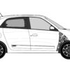 TWINGOSTRIPINGFLORAL3D Le Kit stickers ailes Twingo au design Striping Floral apporte une touche graphique élégante et originale à votre Renault Twingo.