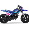 Envie de personnaliser la moto de votre enfant ? Le Kit déco Yamaha 50 Twinkle transforme la PW 50 avec un design fun, lumineux et racing avec licornes. Fabrication française.