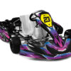 KG-506-Speed-violet-rose-3D Stickers karting KG 506 design Speed : un kit déco racing, personnalisable et dynamique. Options vinyle et finitions au choix pour un kart au style unique.