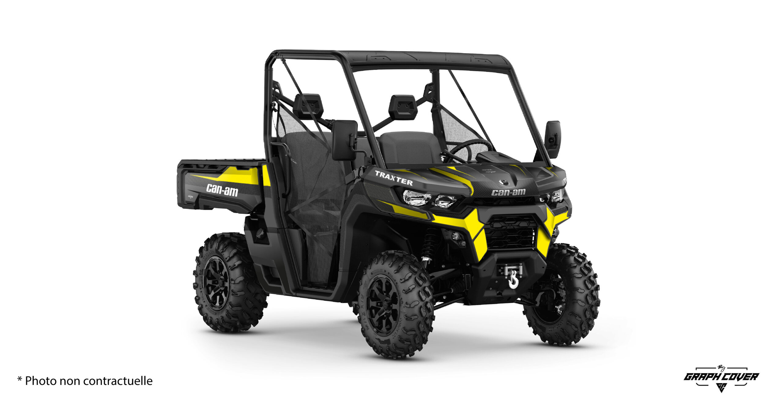 Kit-déco-Can-Am-Traxter---Defender---20-À-24-Pulse-Jaune-3D Kit déco Traxter Can-Am Pulse : design moderne, versions light ou full, options de personnalisation et finitions au choix pour votre SSV.