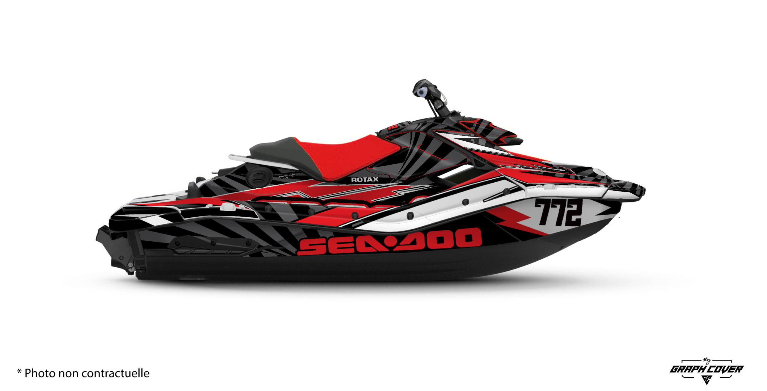 Autocollants Seadoo Spark Keron : kit déco pour jet ski Sea-Doo Spark toutes années. 3 compositions, personnalisation complète, options vinyle et finitions premium.