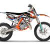 Kit déco KTM SX 85 Heritage : style racing vintage, version fonds de plaques ou full, personnalisation complète et finitions premium.