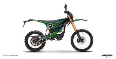 Stickers autocollant Talaria Komodo design Rockx. Kit déco moto électrique personnalisable avec vinyle blanc finition brillante et options fluo, chrome ou bumpy.