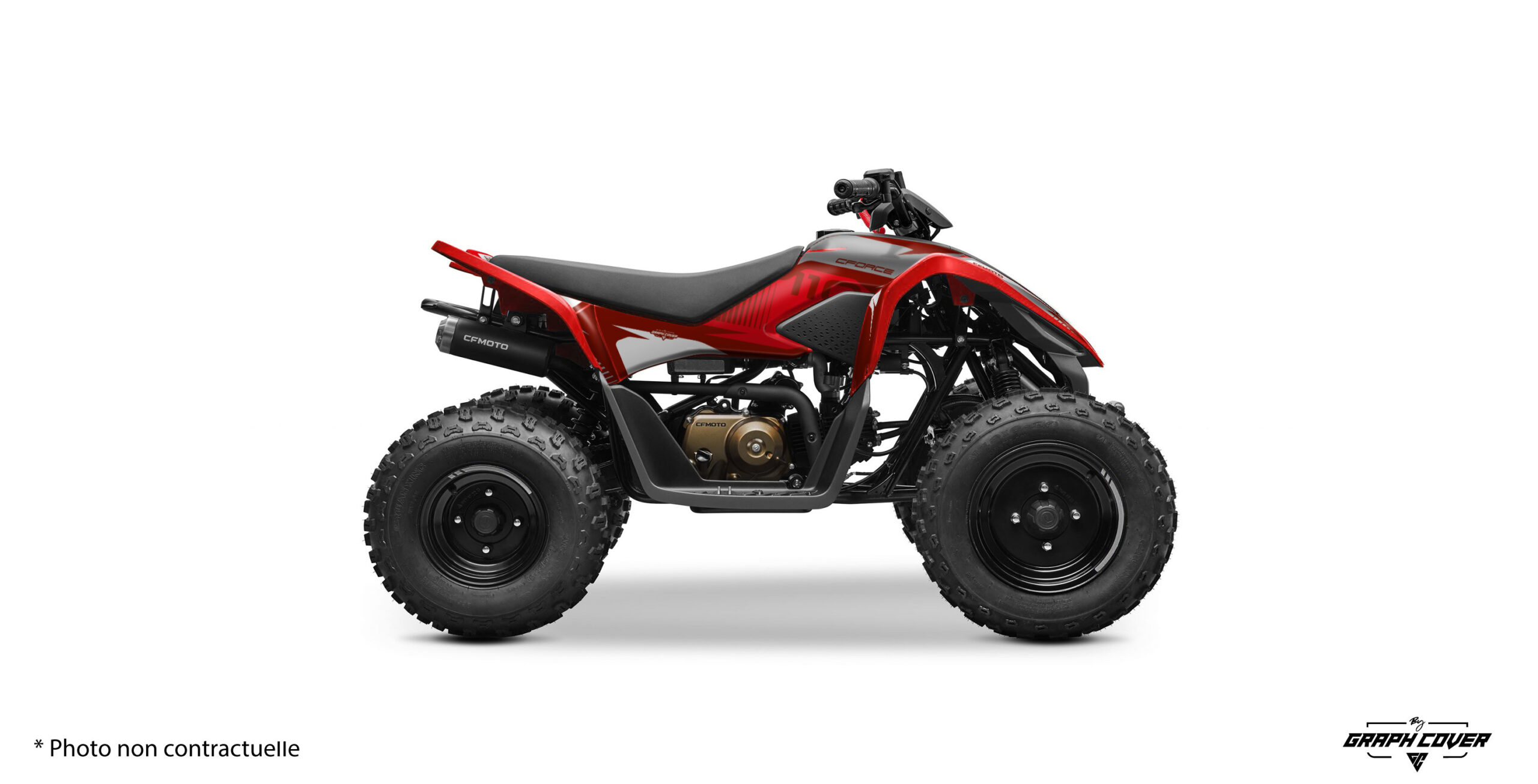 Kit déco Quad Cforce 110 Echo : design moderne et personnalisable pour sublimer votre quad enfant avec un style unique et durable.