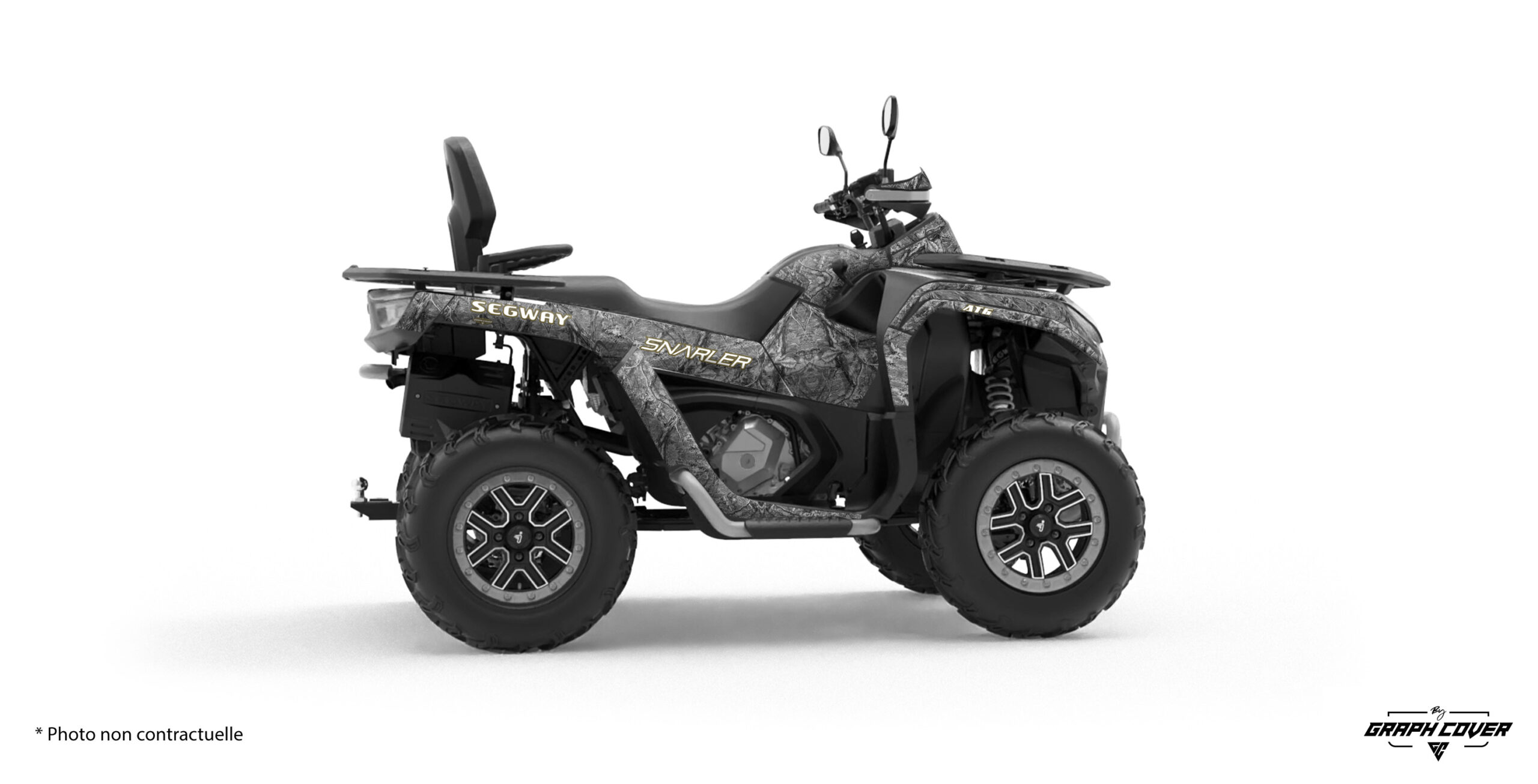 Kit déco AT6 Camouflage feuilles Leaf pour Segway AT6 : design camouflage réaliste, personnalisable, robuste et idéal pour un usage off-road intensif.