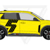 Personnalisez votre Renault avec les Stickers Héritage R5 E-Tech : design sportif, drapeau tricolore, pose facile. Couleurs et toit en option.