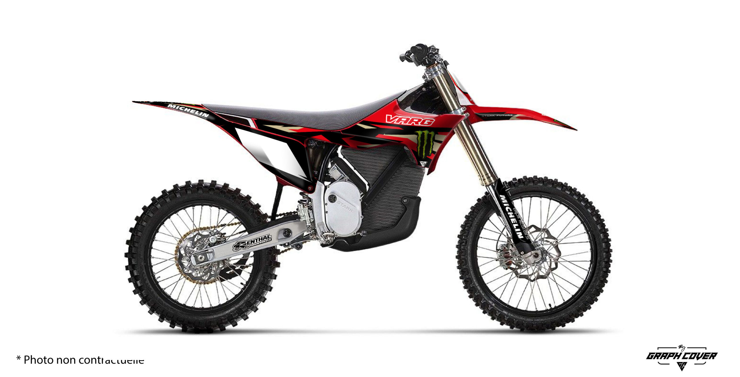 Kit déco MX Stark Varg Tory : design racing complet, personnalisable et ultra impactant pour transformer votre moto avec style et performance.