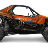 Kit déco CF Moto Z10 Gridlock avec design racing moderne, logos compétition et personnalisation complète pour votre SSV off-road.