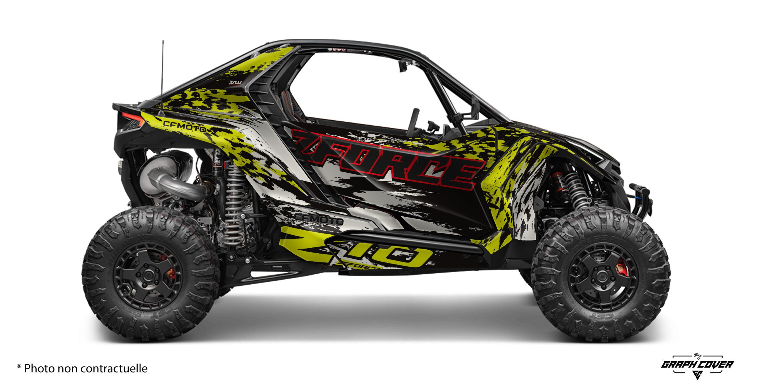 Kit déco Zforce 1000 Hydra pour CF Moto Z10 avec design racing agressif, personnalisation complète et finitions premium pour votre SSV off-road.