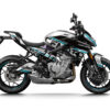 CFMoto-NK-675-2025+-GP3-Blanc_3D Kit d'autocollants 675 NK GP3 pour CF Moto 675 NK. Disponible en version Light ou Full, personnalisable avec nom, numéro, couleurs, logos et finitions premium.
