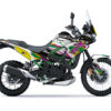 Kit déco Kawasaki KLE 500 Groovy rétro racing coloré. Disponible en version Light ou Full, personnalisable et finitions premium. Fabrication française.