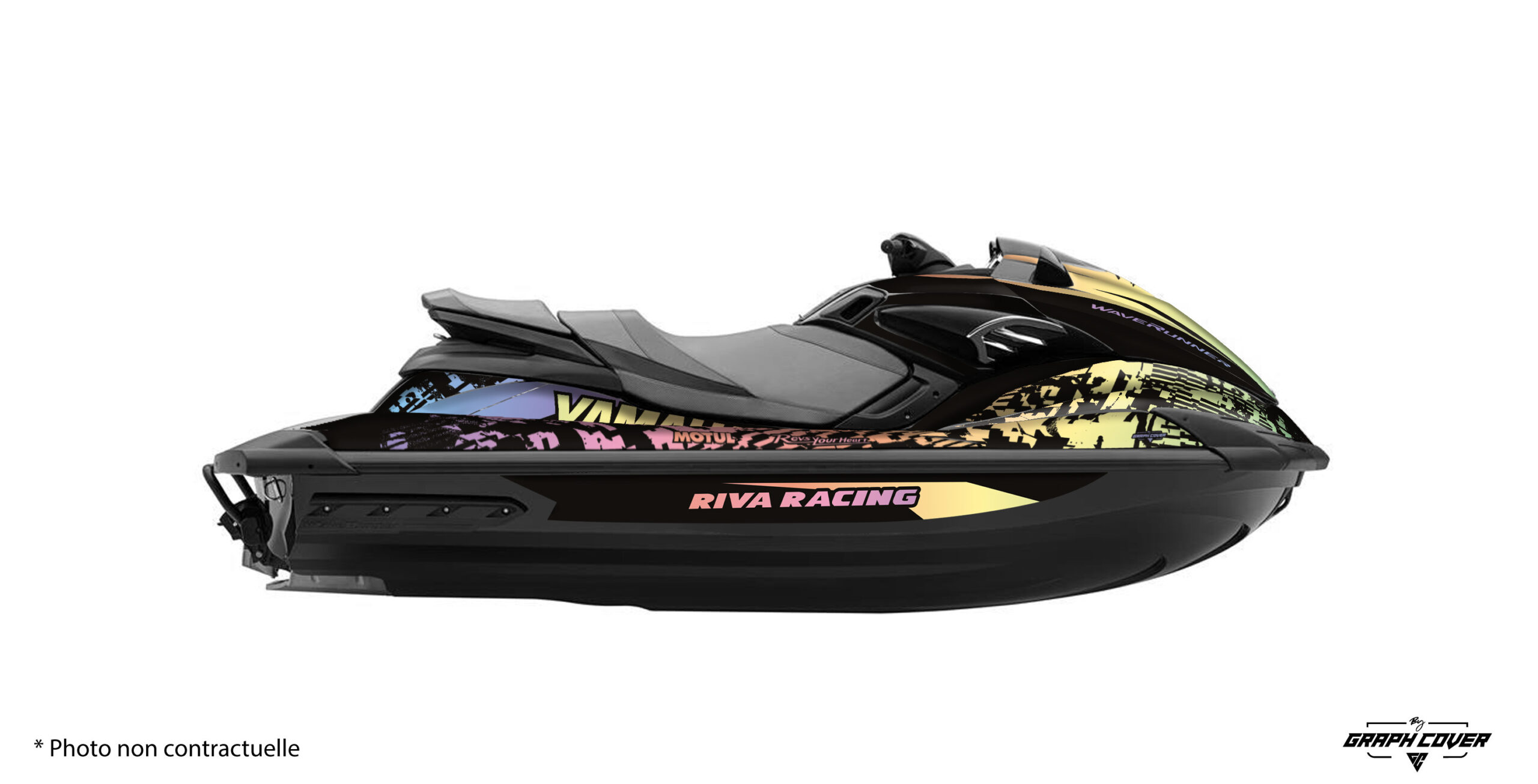 Kit déco Jet ski Yamaha FZR Trine compatible FZS. Kit déco racing, fabrication française, personnalisation et finitions premium.