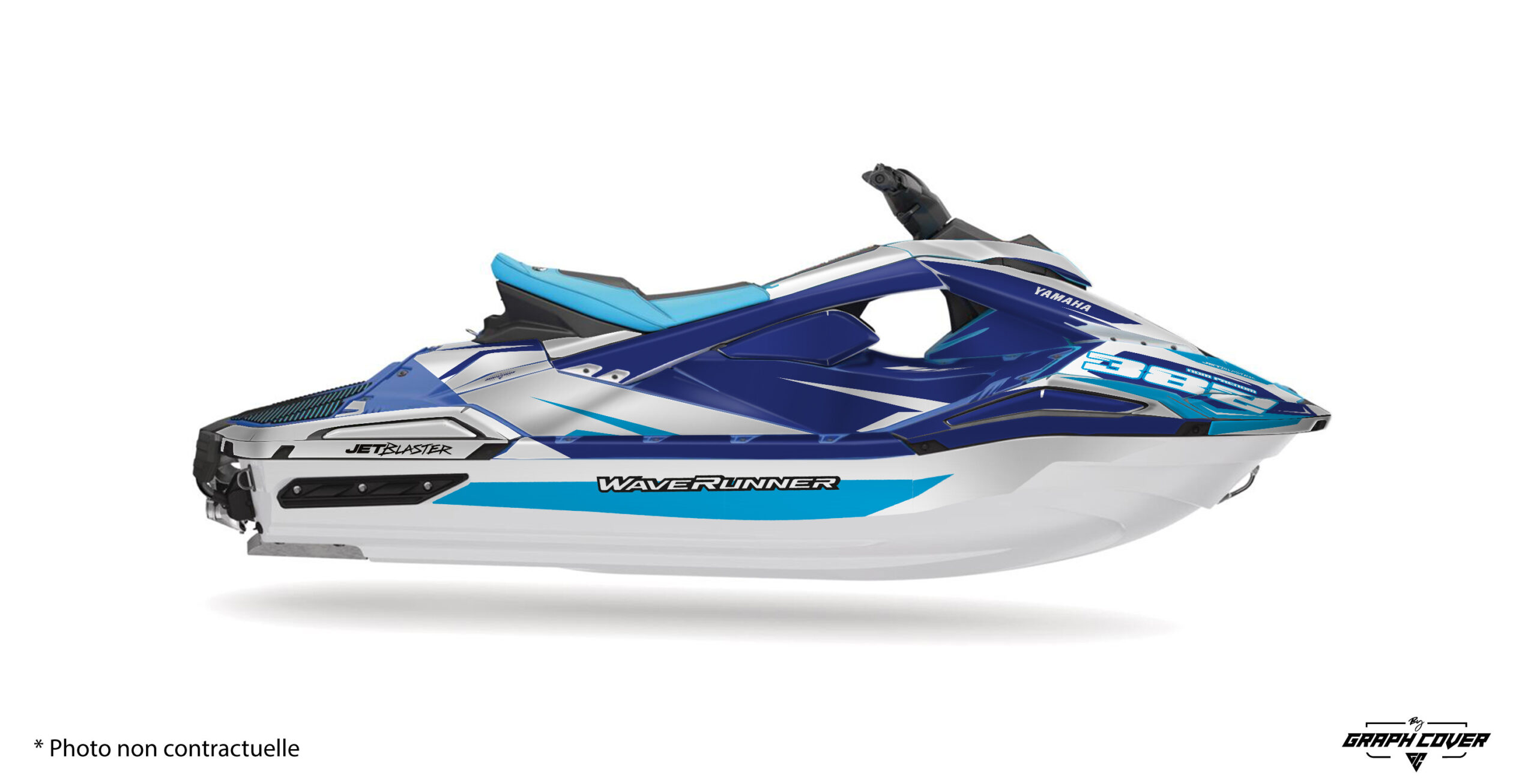 Kit déco Jet Blaster Yamaha design Reaper. Personnalisable, fabrication française, versions Light ou Full, nombreuses options disponibles.