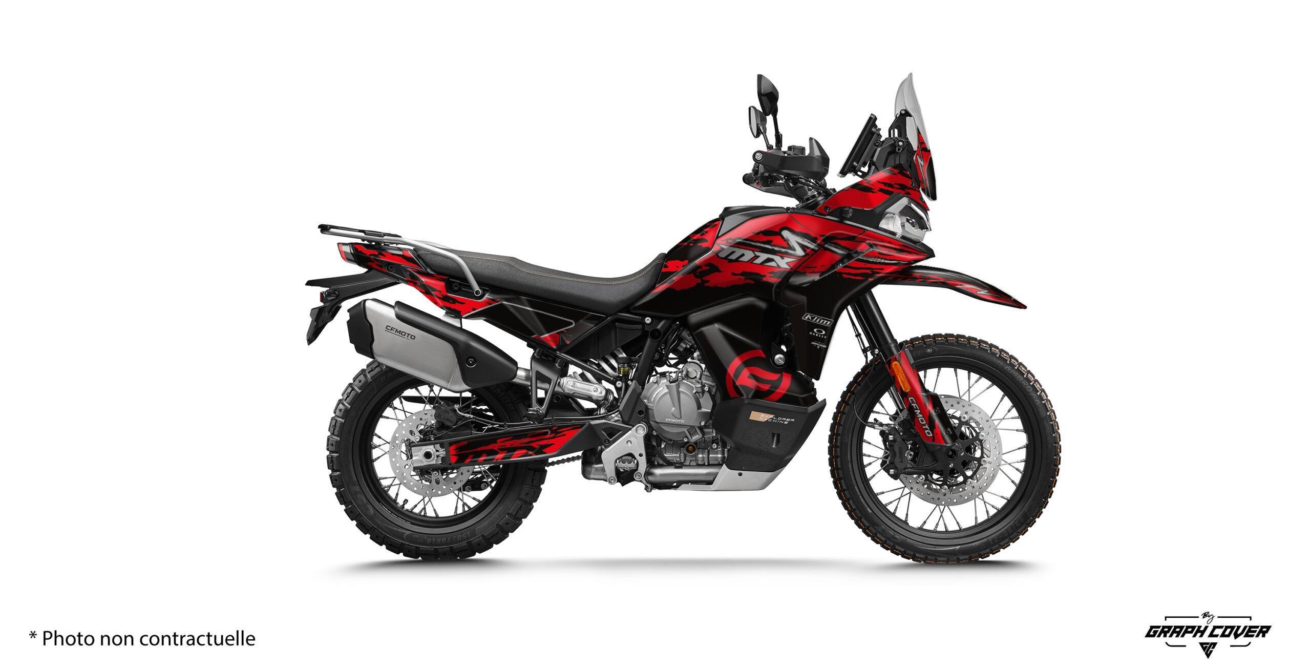 CF Moto 800 MTX - 25+-Slash-Rouge-3D Kit déco MT-X Cf Moto Slash pour CFMOTO 800 MT-X et 1000 MT-X. Fabrication française, vinyle premium haute résistance et personnalisation sur mesure.