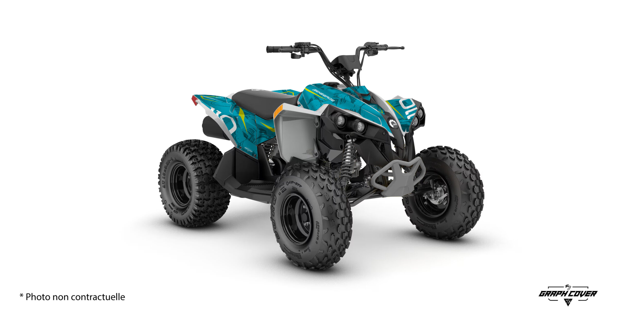Personnalisez votre Can-am Renegade 110 avec le kit déco Slash. Fabrication française, personnalisation et finitions haut de gamme pour un rendu unique.