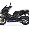Honda-PCX-125-DX-25+-Tory-Noir_3D Kit déco PCX 125 Tory au style racing, personnalisable en couleurs et logos. Versions Light ou Full et fabrication sur mesure en France.