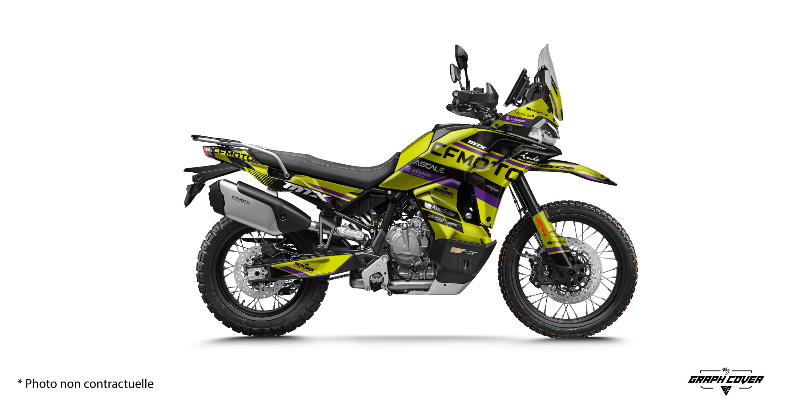 Kit déco Cf moto MT-X GP3 pistache noir et violet – Graph Cover