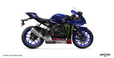 Kit déco Yamaha R1 Tory au style racing GP : personnalisez votre sportive avec un design compétition fabriqué sur mesure en France.