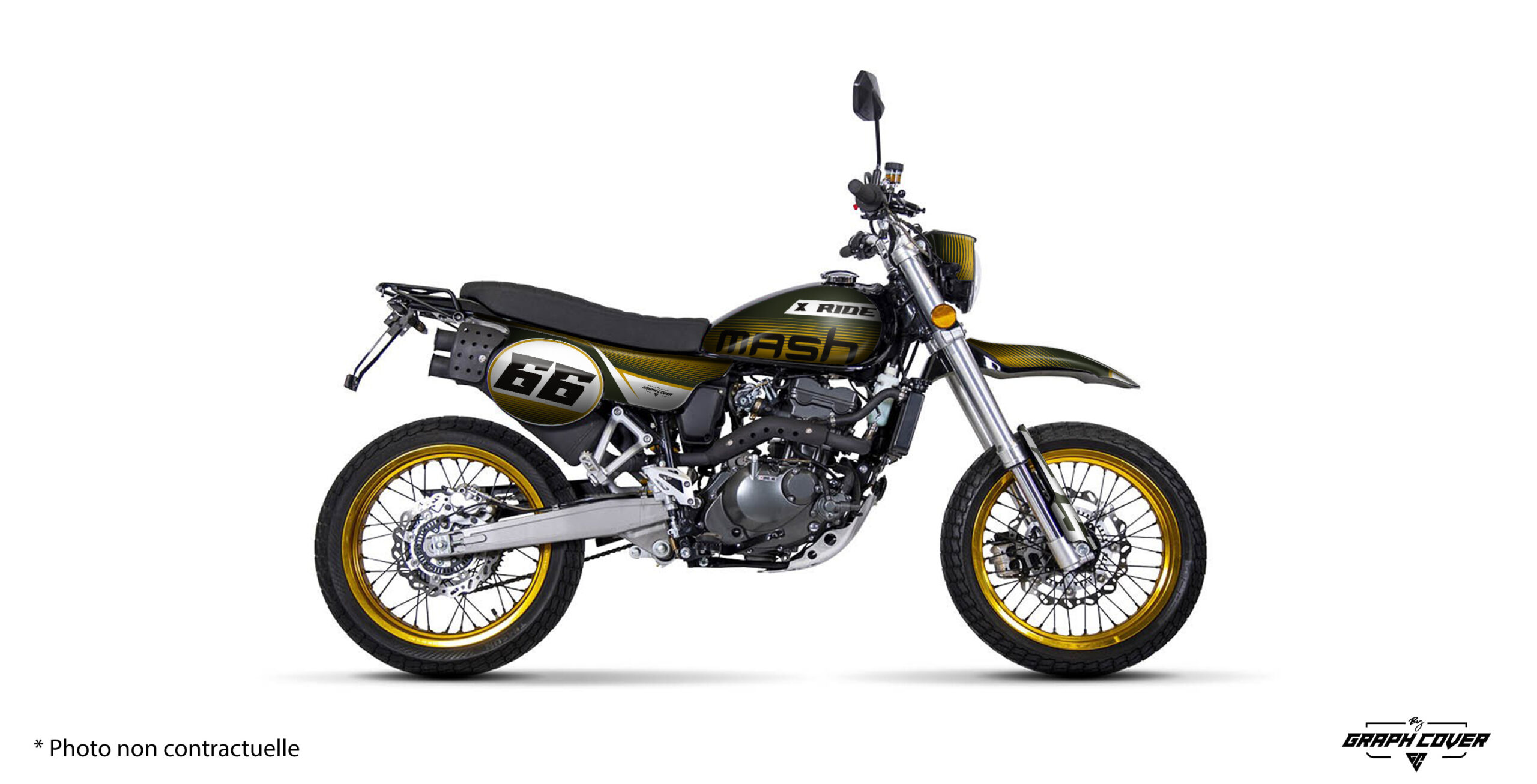 Mash-X-Ride-125-Line-Or_3D Kit déco Mash X-Ride 125 Line or et noir – Style vintage