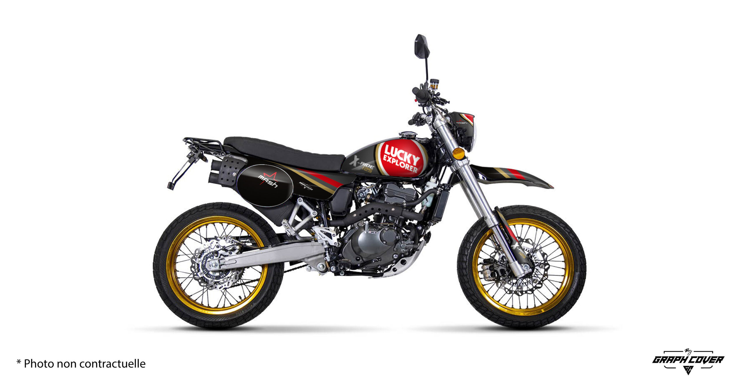 Mash-X-Ride-125-Lucky-Gris_3D Kit déco Mash X-Ride 125 Lucky gris noir rouge et or – Graph Cover