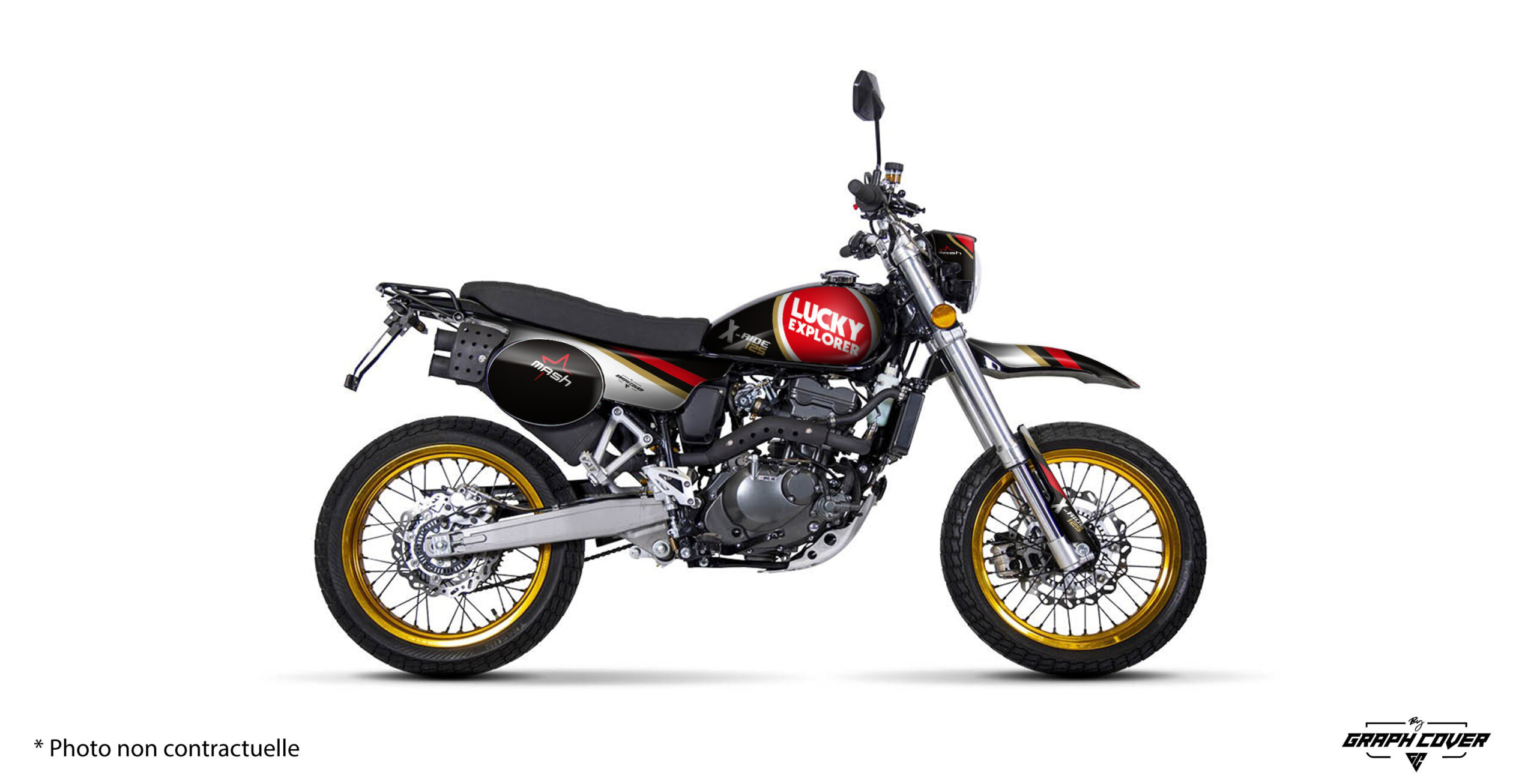 Mash-X-Ride-125-Lucky-Noir_3D Kit déco Mash X-Ride 125 Lucky noir rouge et or – Style vintage