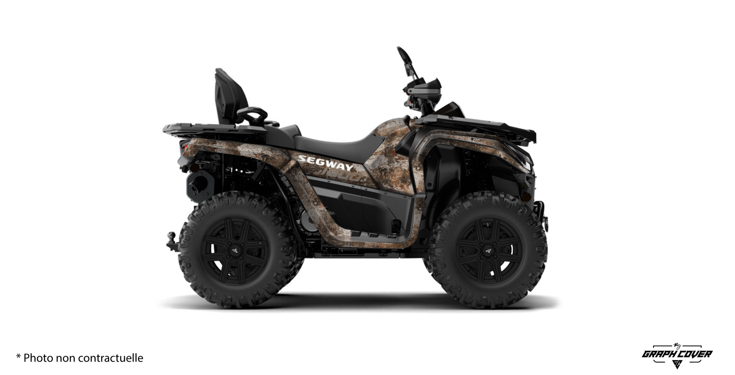 Segway Snarler AT10 : découvrez Oxydium, un kit déco camouflage oxydé en 3 coloris, personnalisable et fabriqué sur mesure en France.