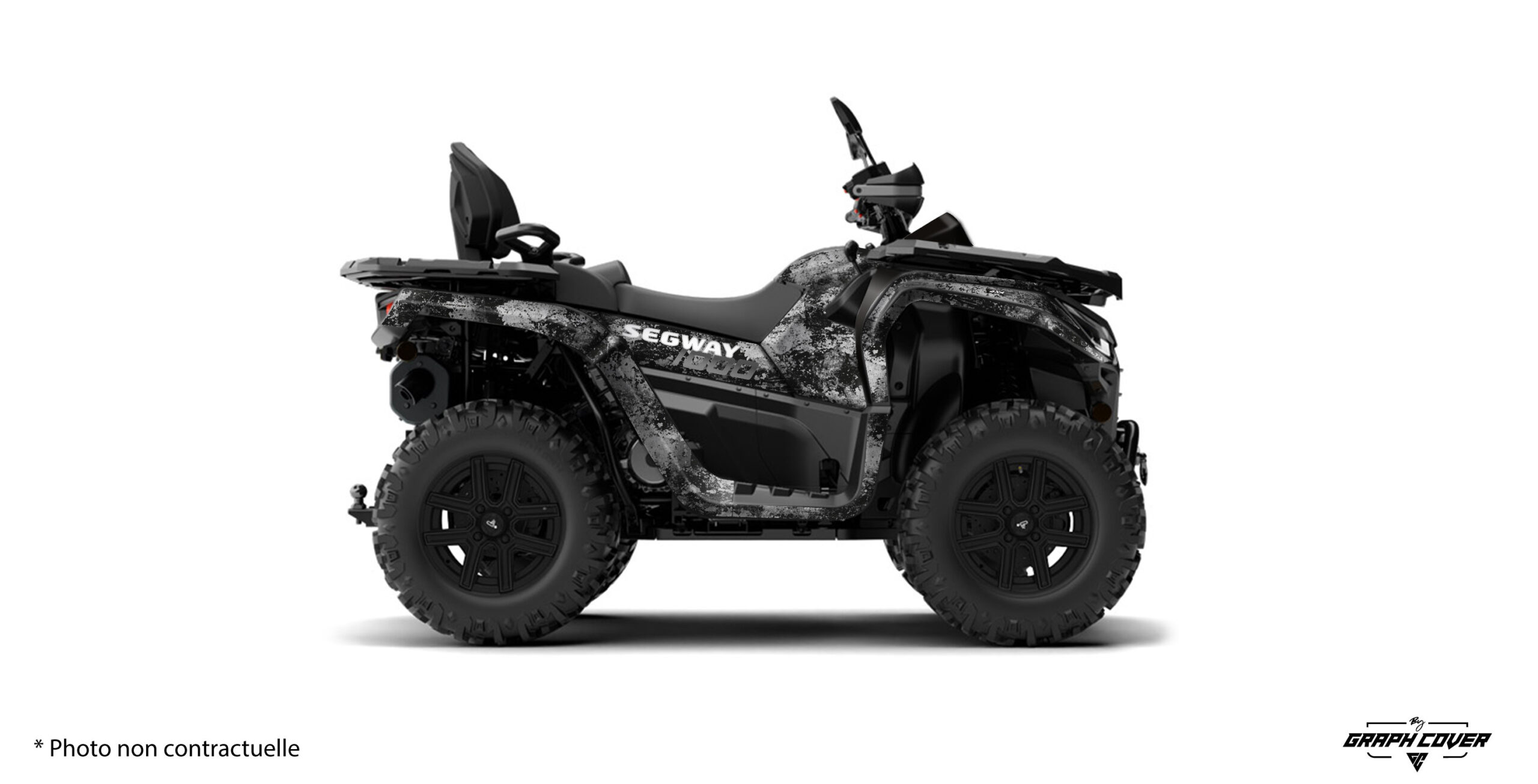 Kit déco Segway Snarler AT10 Oxydium gris noir style camouflage industriel