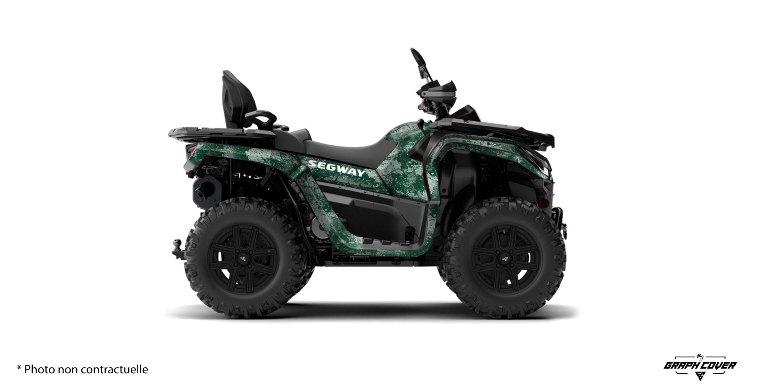 Kit déco Segway Snarler AT10 Oxydium vert camouflage effet métal patiné