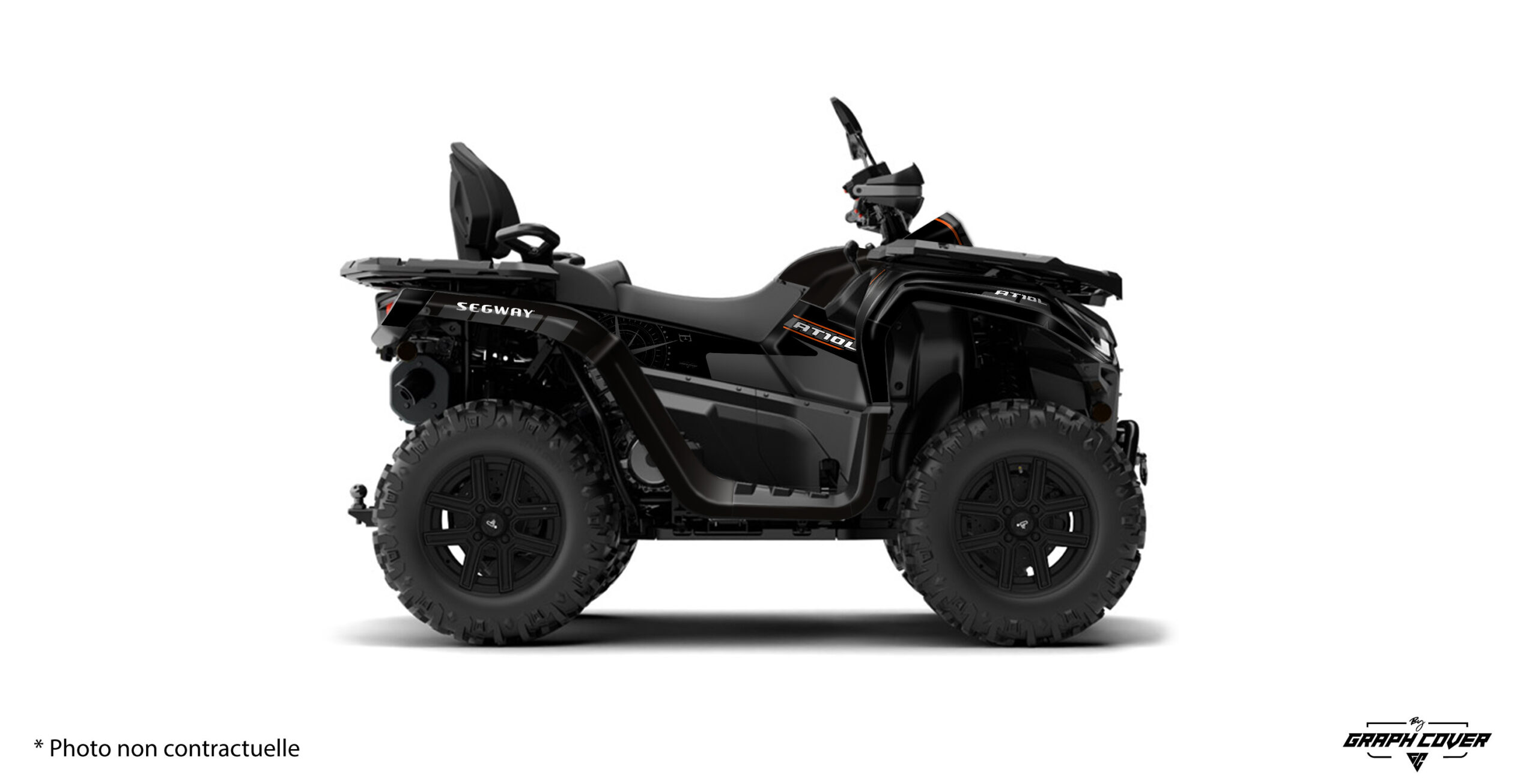 Kit déco Quad AT10 Segway Shopify noir et orange – Graph Cover